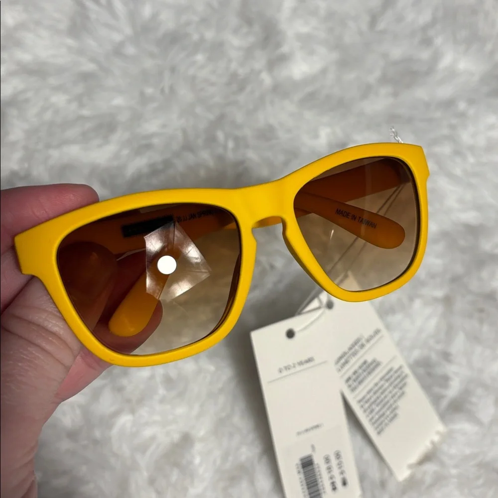 New Janie & Jack Yellow Kids Sunglasses Size 0 To 2 Years